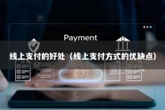 线上支付的好处（线上支付方式的优缺点）