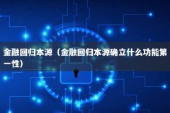 金融回归本源（金融回归本源确立什么功能第一性）