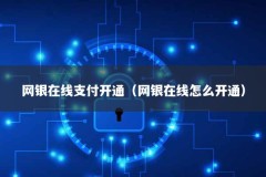 网银在线支付开通（网银在线怎么开通）