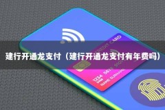 建行开通龙支付（建行开通龙支付有年费吗）