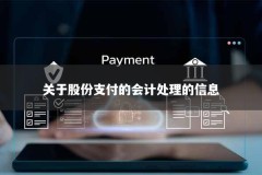 关于股份支付的会计处理的信息