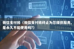 微信支付将（微信支付将终止为您提供服务,是永久不能使用吗?）