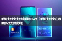 手机支付宝支付密码怎么改（手机支付宝在哪里修改支付密码）