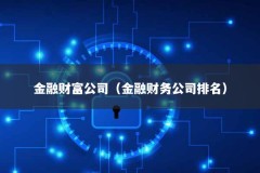 金融财富公司（金融财务公司排名）