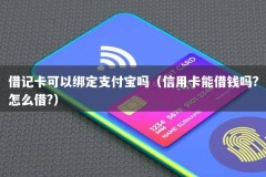 借记卡可以绑定支付宝吗（信用卡能借钱吗?怎么借?）