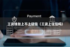 工资钱包上不上征信（工资上征信吗）