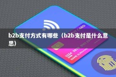 b2b支付方式有哪些（b2b支付是什么意思）