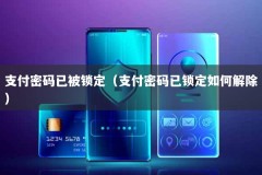 支付密码已被锁定（支付密码已锁定如何解除）
