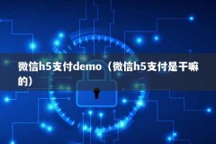 微信h5支付demo（微信h5支付是干嘛的）