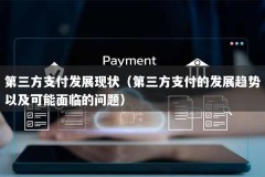 第三方支付发展现状（第三方支付的发展趋势以及可能面临的问题）